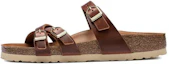 Buy (W) Birkenstock Arizona 'Triple Hebilla Metálica Plantilla Suave Estrecha Marrón' 1017568