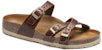 (W) Birkenstock Arizona 'Logam Tiga Gelang Kaki Lembut Sempit Coklat' 1017568