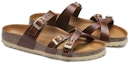 Lookbook (W) Birkenstock Arizona 'Logam Tiga Gelang Kaki Lembut Sempit Coklat' 1017568
