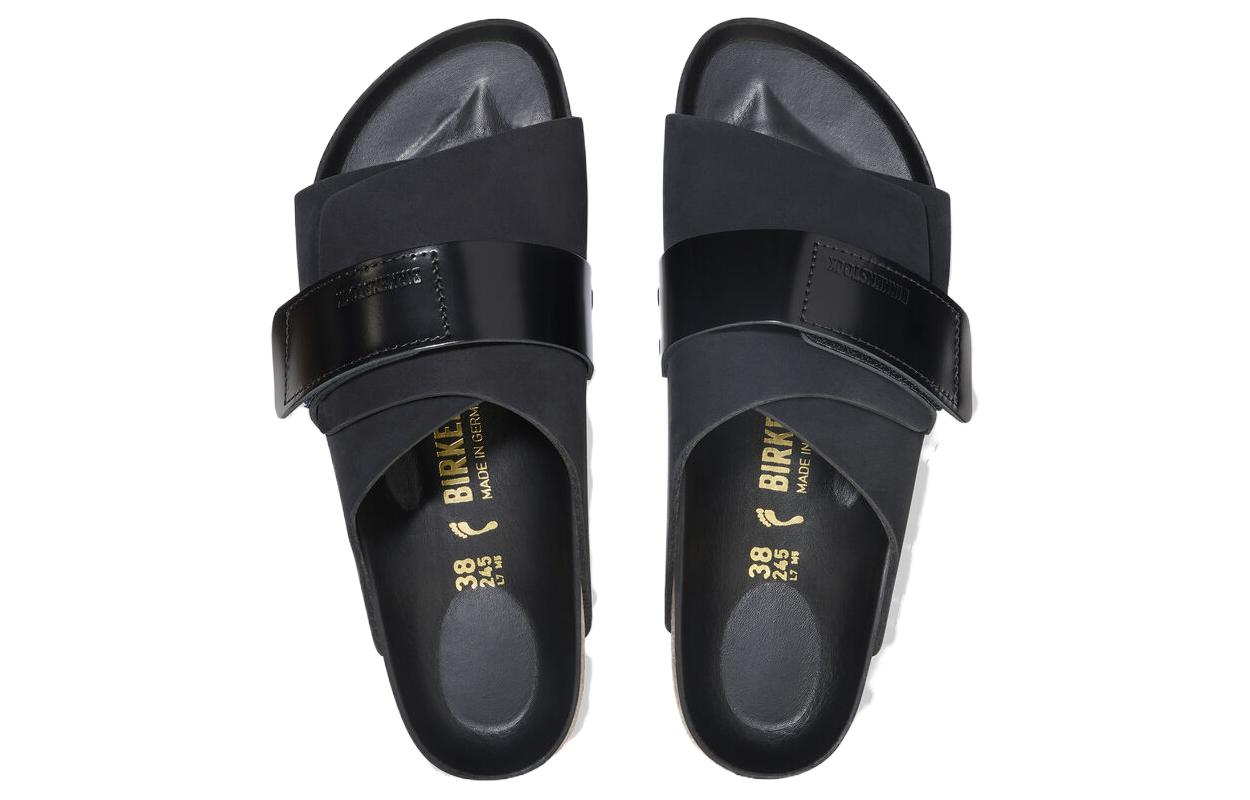 (W) Birkenstock Kyoto Nubuck Leather 'Black' 圖 4