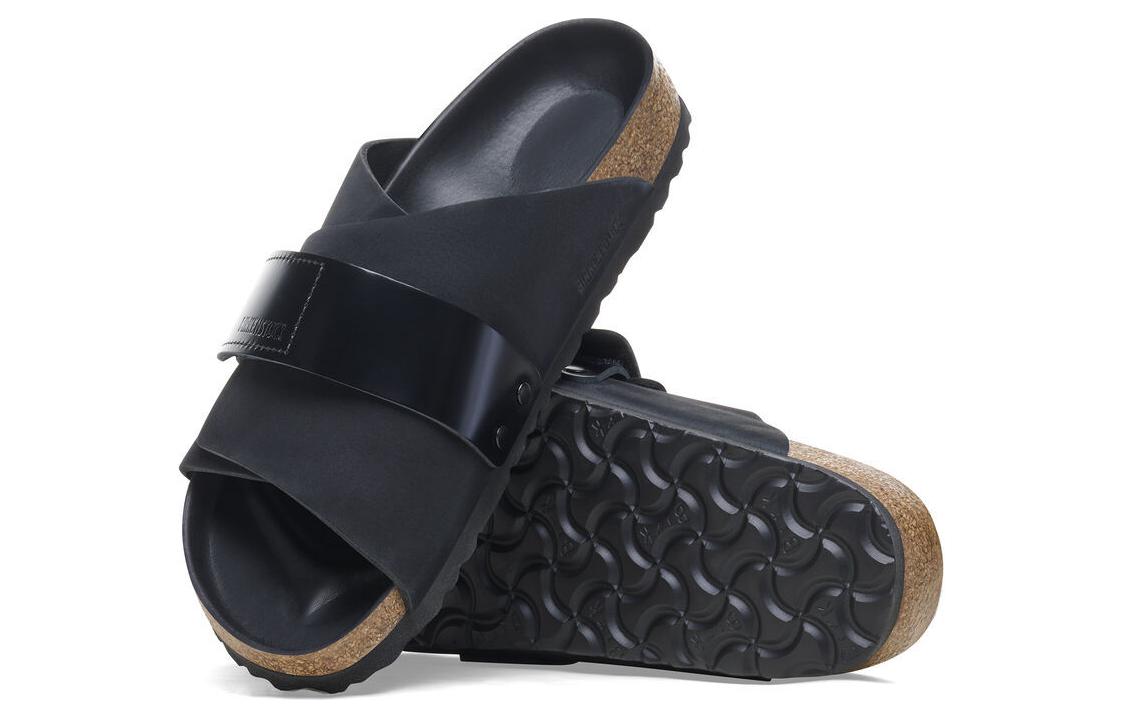 (W) Birkenstock Kyoto Nubuck Leather 'Black' 圖 5