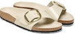 (W) Birkenstock Arizona 'Narrow Fit Cream Leather' Kulit Krim Sempit 1025298