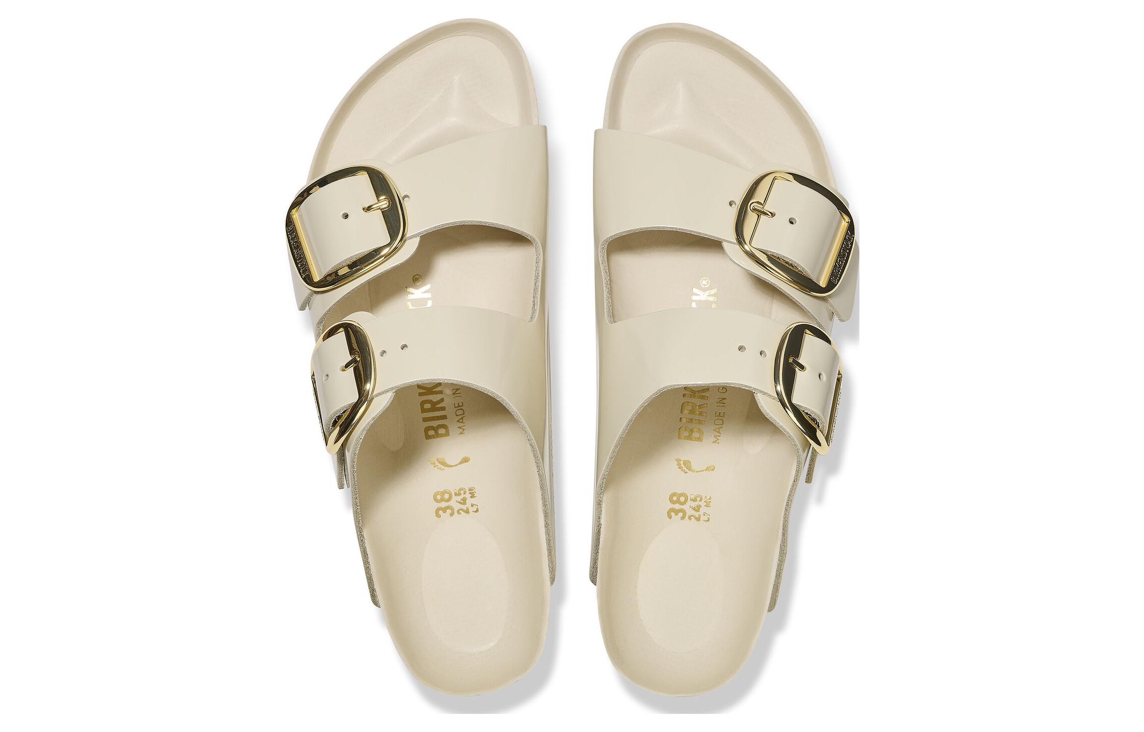 (W) Birkenstock Arizona 'Narrow Fit Cream Leather' 圖 4