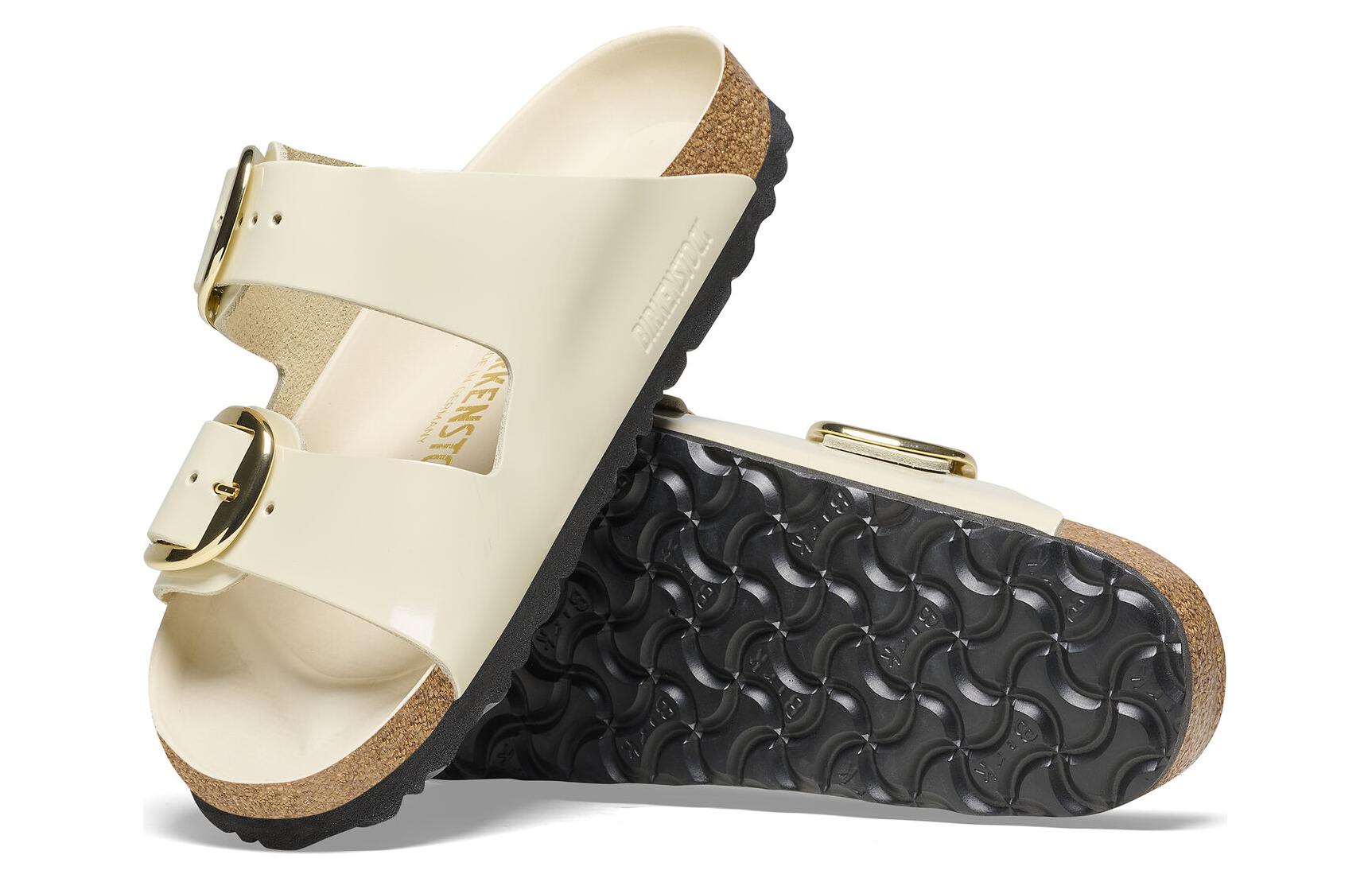 (W) Birkenstock Arizona 'Narrow Fit Cream Leather' 圖 5