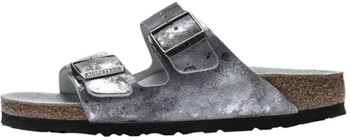 (Women) Birkenstock Arizona 'Silver Velvet Leather' 1017414 (Women) Birkenstock Arizona 'Silver Velvet Leather' 1017414