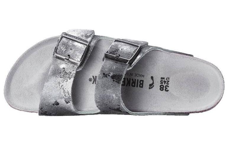 Shop (W) Birkenstock Arizona 'Kulit Beludru Perak' 1017414