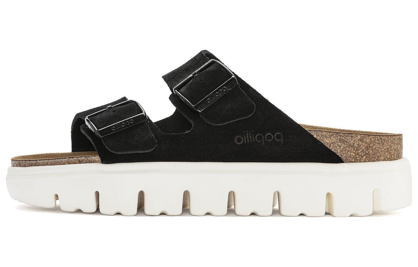 (W) Birkenstock Arizona 'Soft Black Narrow'