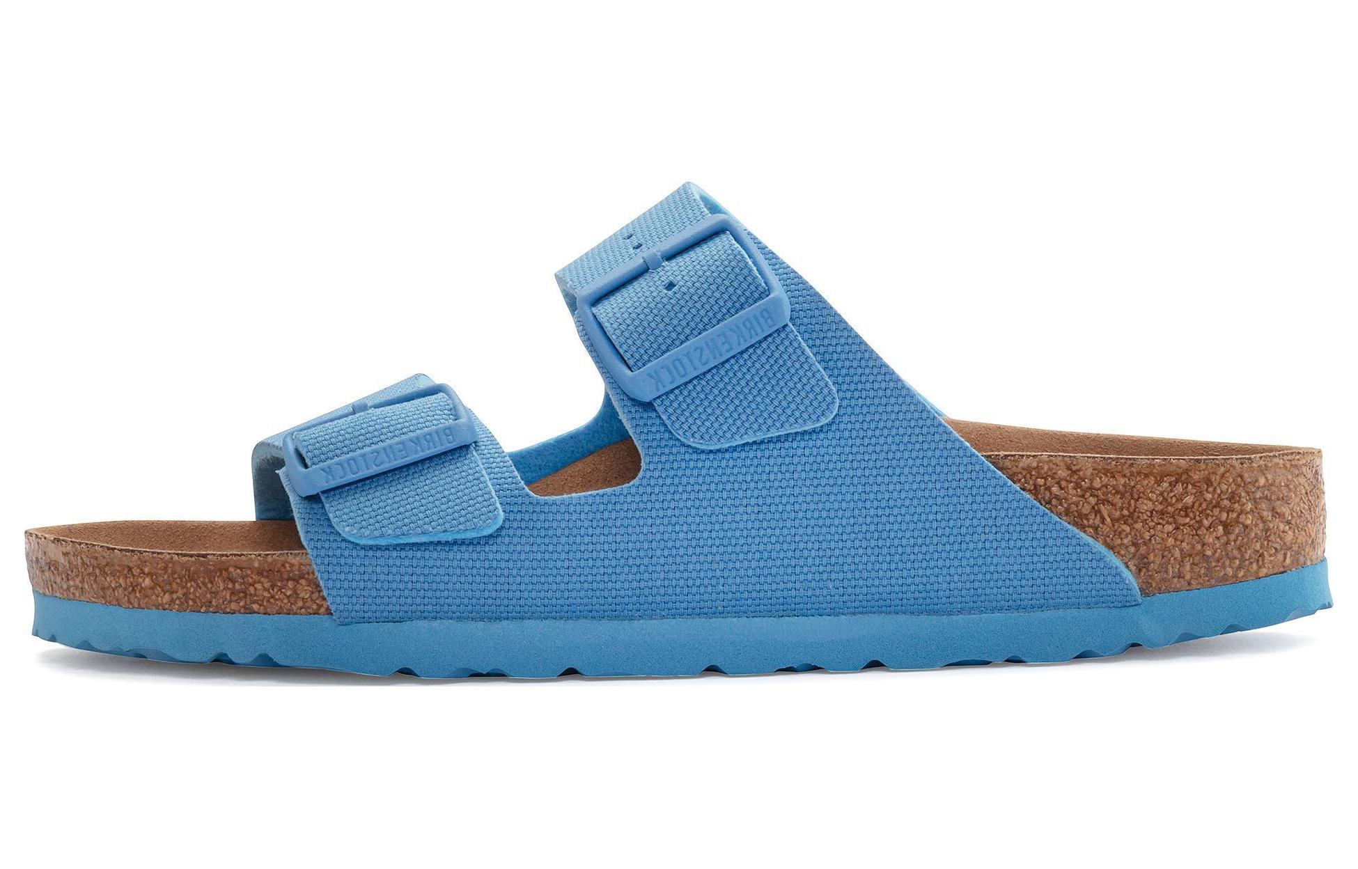 (W) Birkenstock Arizona 'Soft Blue Narrow'