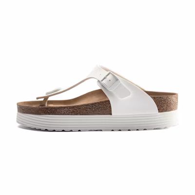 (W) Birkenstock Arizona 'Soft CMFT Elevated Sole White'