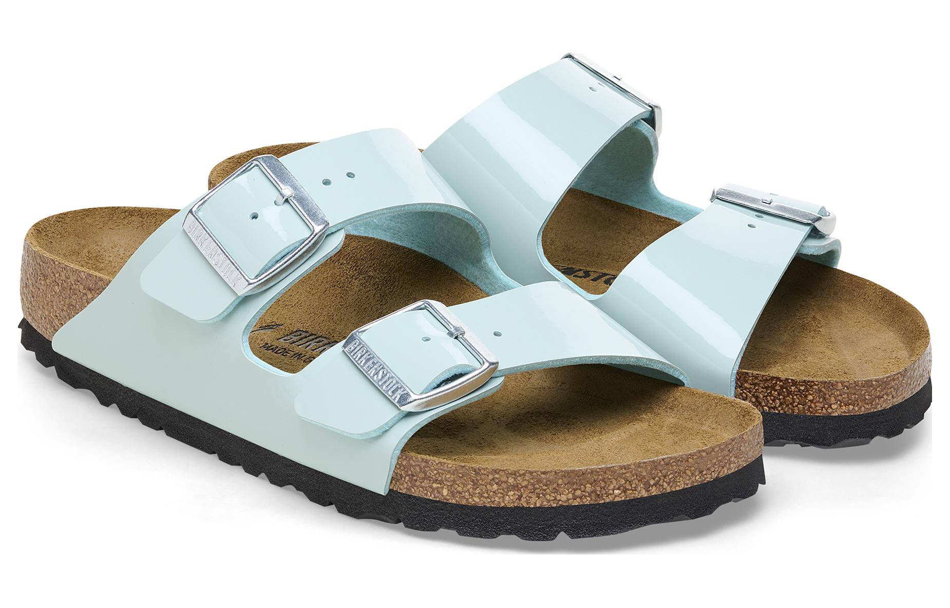 Lookbook (Women) Birkenstock Arizona 'Soft Footbed Buckle Slide - Teal Regular' 1026934