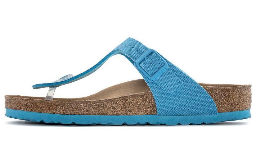 (W) Birkenstock Arizona 'Soft Weave Blue Narrow'