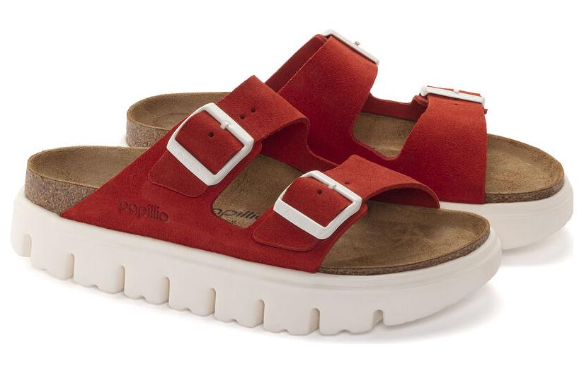 (W) Birkenstock Arizona 'Trendy Red Velvet Narrow Edition' 圖 4