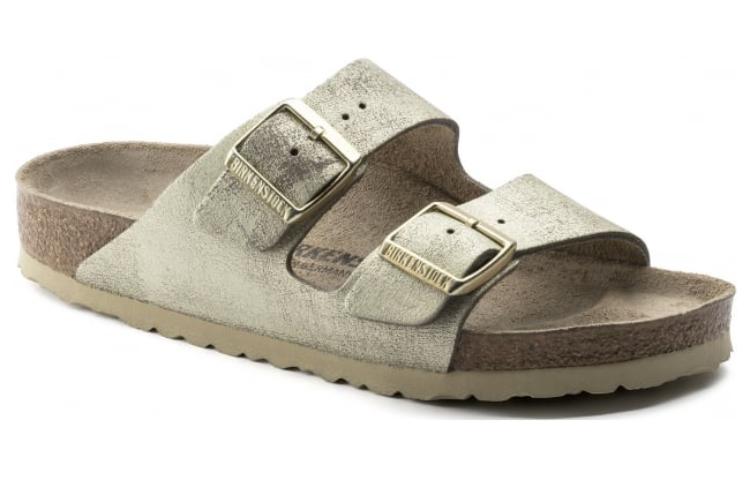 (W) Birkenstock Arizona 'Washed Metallic Cream' 圖 2