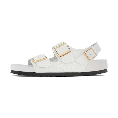 (W) Birkenstock Arizona 'White CMFT Buckle'