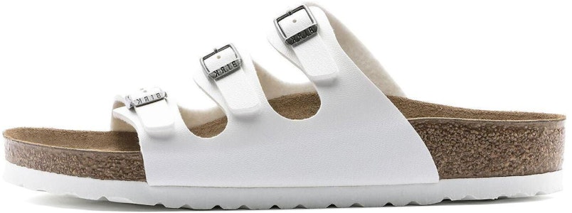 Birkenstock 皮革 舒適休閒平底 一字拖鞋 女款 白色 Buy Birkenstock 皮革 舒適休閒平底 一字拖鞋 女款 白色