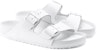 (W) Birkenstock Arizona 'Kulit Putih Kasut Fesyen Selesa' 1022421