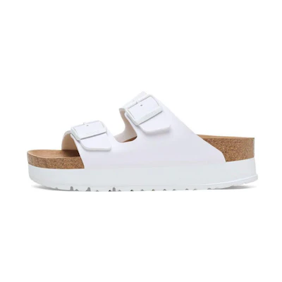 (W) Birkenstock Arizona 'White Narrow Fit'