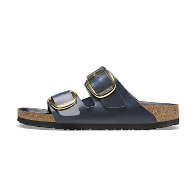 (W) Birkenstock Arizona Big Buckle Natural Leather Oiled Narrow Fit 'Blue'