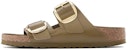 (W) Sandal Birkenstock Arizona Big Buckle Kulit Asli Hijau Berkilat Narrow Fit. 1024257
