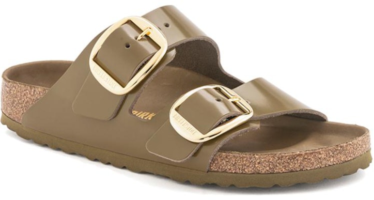 (W) Sandal Birkenstock Arizona Big Buckle Kulit Asli Hijau Berkilat Narrow Fit. 1024257 Order (W) Sandal Birkenstock Arizona Big Buckle Kulit Asli Hijau Berkilat Narrow Fit. 1024257