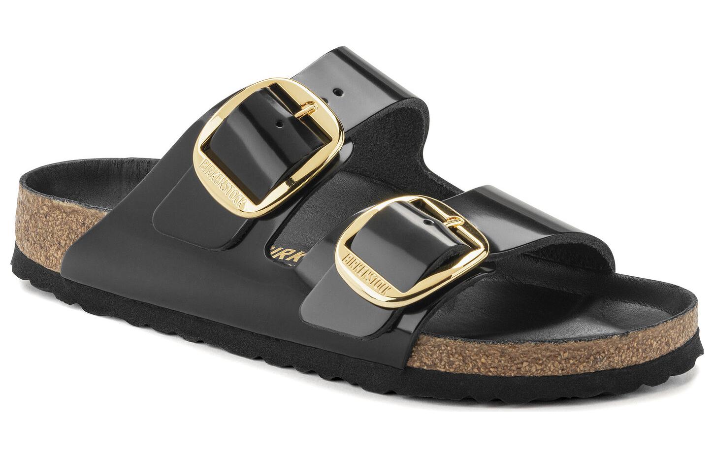 Lookbook (W) Birkenstock Arizona Big Buckle Pelle Verniciata Stretta ''Nero'' 1021471/1021476