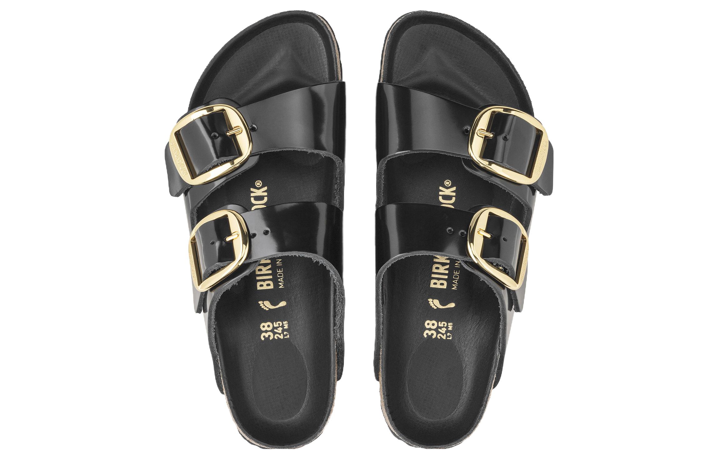 Purchase (W) Birkenstock Arizona Big Buckle Pelle Verniciata Stretta ''Nero'' 1021471/1021476