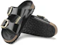 Details for (W) 버켄스탁 아리조나 빅버클 블랙 골드 가죽 (Birkenstock Arizona Big Buckle Black Gold Leather) 1021471/1021476