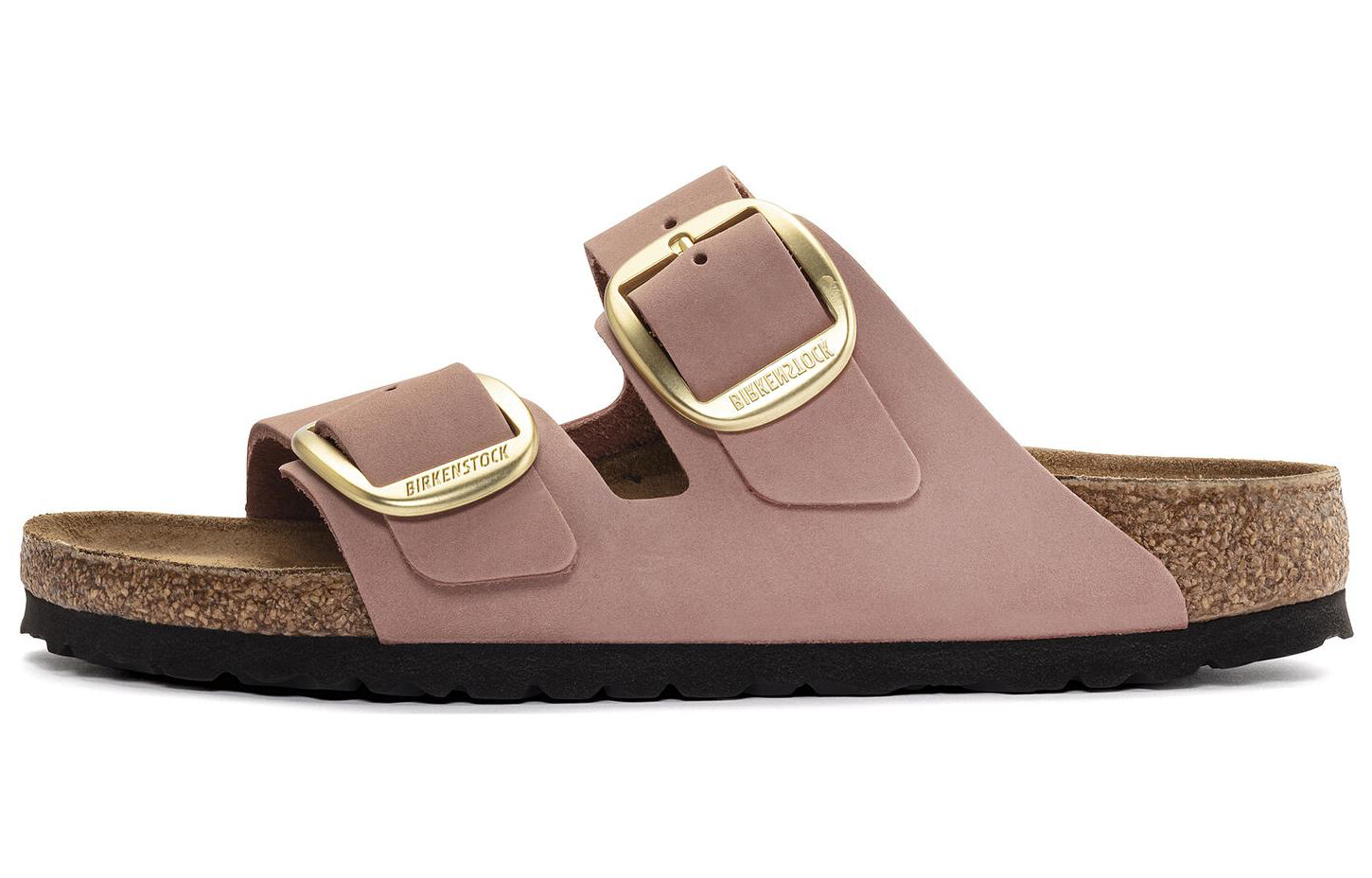 (Women) Birkenstock Arizona Big Buckle Nubuck Leather Narrow Fit Sandals 'Old Rose' 1024074