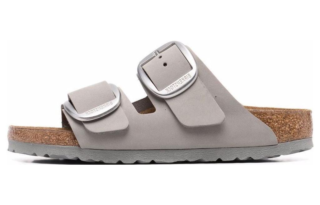 Buy (Women) Birkenstock Arizona Big Buckle Nubuck Leather Narrow Fit 'Dove Gray' 1022154