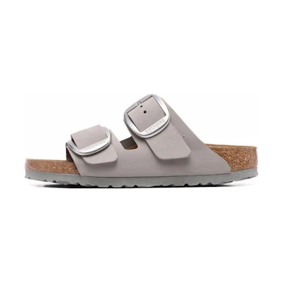 (W) Birkenstock Arizona Big Buckle Nubuck Leather Narrow Fit 'Dove Gray'