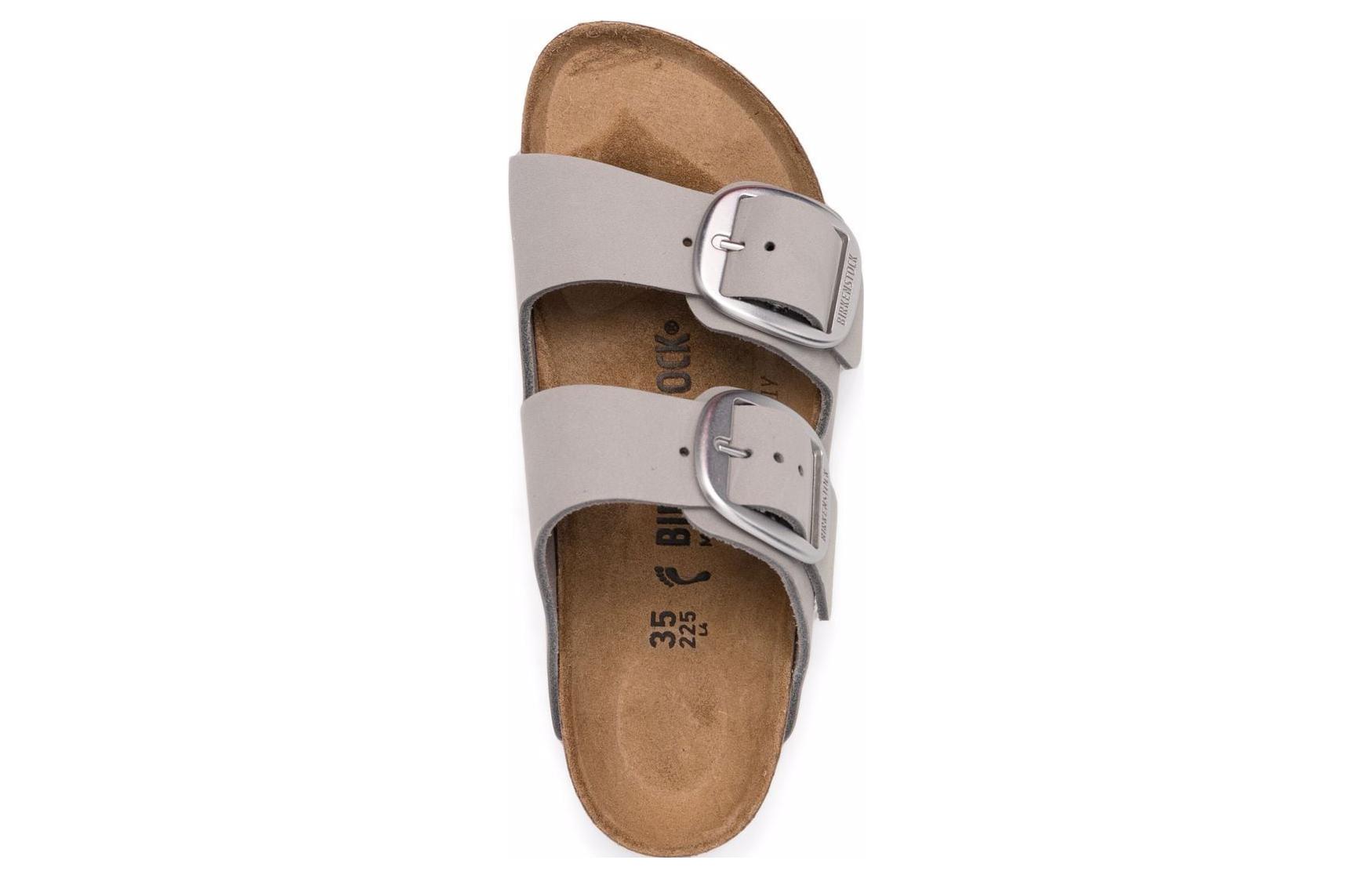 Shop (Women) Birkenstock Arizona Big Buckle Nubuck Leather Narrow Fit 'Dove Gray' 1022154