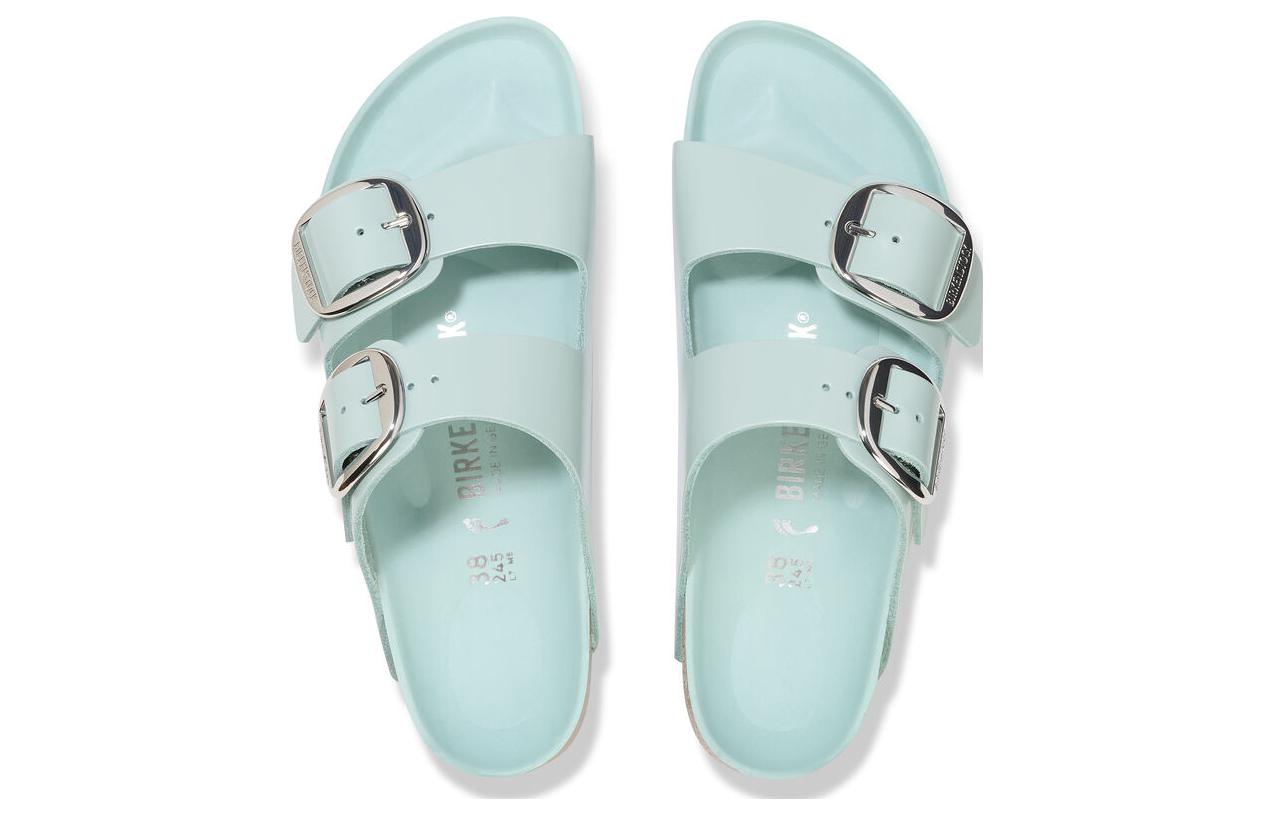 (W) Birkenstock Arizona Big Buckle Nubuk Leather Narrow Fit 'Teal' 圖 4