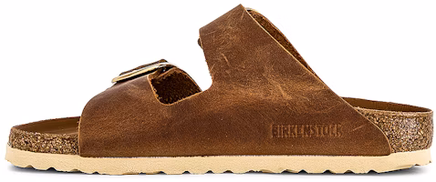 (Women) Birkenstock Arizona Big Buckle Oiled Leather Cognac Narrow 1011073 (Women) Birkenstock Arizona Big Buckle Oiled Leather Cognac Narrow 1011073