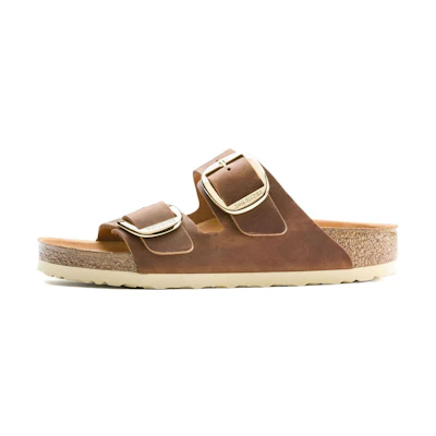 (W) Birkenstock Arizona Big Buckle Oiled Leather Narrow 'Cognac'