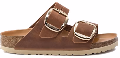(Women) Birkenstock Arizona Big Buckle Oiled Leather Cognac Narrow 1011073 (Women) Birkenstock Arizona Big Buckle Oiled Leather Cognac Narrow 1011073