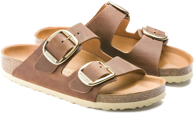 Birkenstock 皮革 舒適休閒 一字拖鞋 女款 棕褐色 常規 Lookbook Birkenstock 皮革 舒適休閒 一字拖鞋 女款 棕褐色 常規