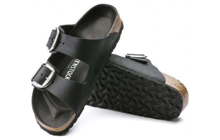 Shop (W) Birkenstock Arizona Grande Boucle Cuir Huilé Étroit ''Noir'' 1011075