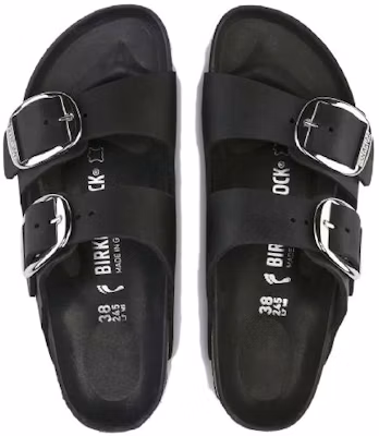 (W) Birkenstock Arizona Grande Boucle Cuir Huilé Étroit ''Noir'' 1011075 Purchase (W) Birkenstock Arizona Grande Boucle Cuir Huilé Étroit ''Noir'' 1011075