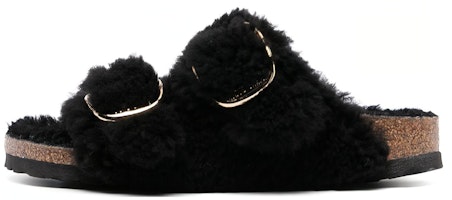 (Women) Birkenstock Arizona Big Buckle Shearling Narrow Fit 'Black Gold' 1025920 (Women) Birkenstock Arizona Big Buckle Shearling Narrow Fit 'Black Gold' 1025920
