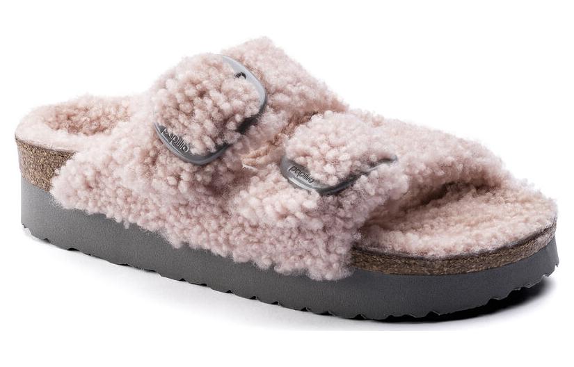 Lookbook (Women) Birkenstock Arizona Big Buckle Shearling Narrow 'Teddy Crystal Rose' 1017643