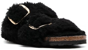 Birkenstock 布羊毛絨舒適保暖 一字拖鞋 女款 黑色 Lookbook Birkenstock 布羊毛絨舒適保暖 一字拖鞋 女款 黑色