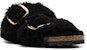 (W) Birkenstock Arizona Big Buckle Shearling Narrow Fit 'Hitam Emas' 1025920