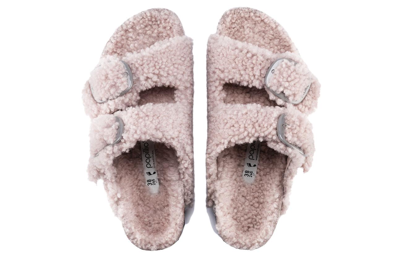 Purchase (Women) Birkenstock Arizona Big Buckle Shearling Narrow 'Teddy Crystal Rose' 1017643