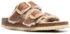 (W) Birkenstock Arizona Big Buckle Shearling Kulit Oiled Narrow Fit 'Cognac' 1025441