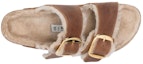 Lookbook (W) Birkenstock Arizona Big Buckle Shearling Kulit Oiled Narrow Fit 'Cognac' 1025441