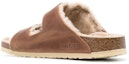 Shop (W) Birkenstock Arizona Big Buckle Shearling Kulit Oiled Narrow Fit 'Cognac' 1025441