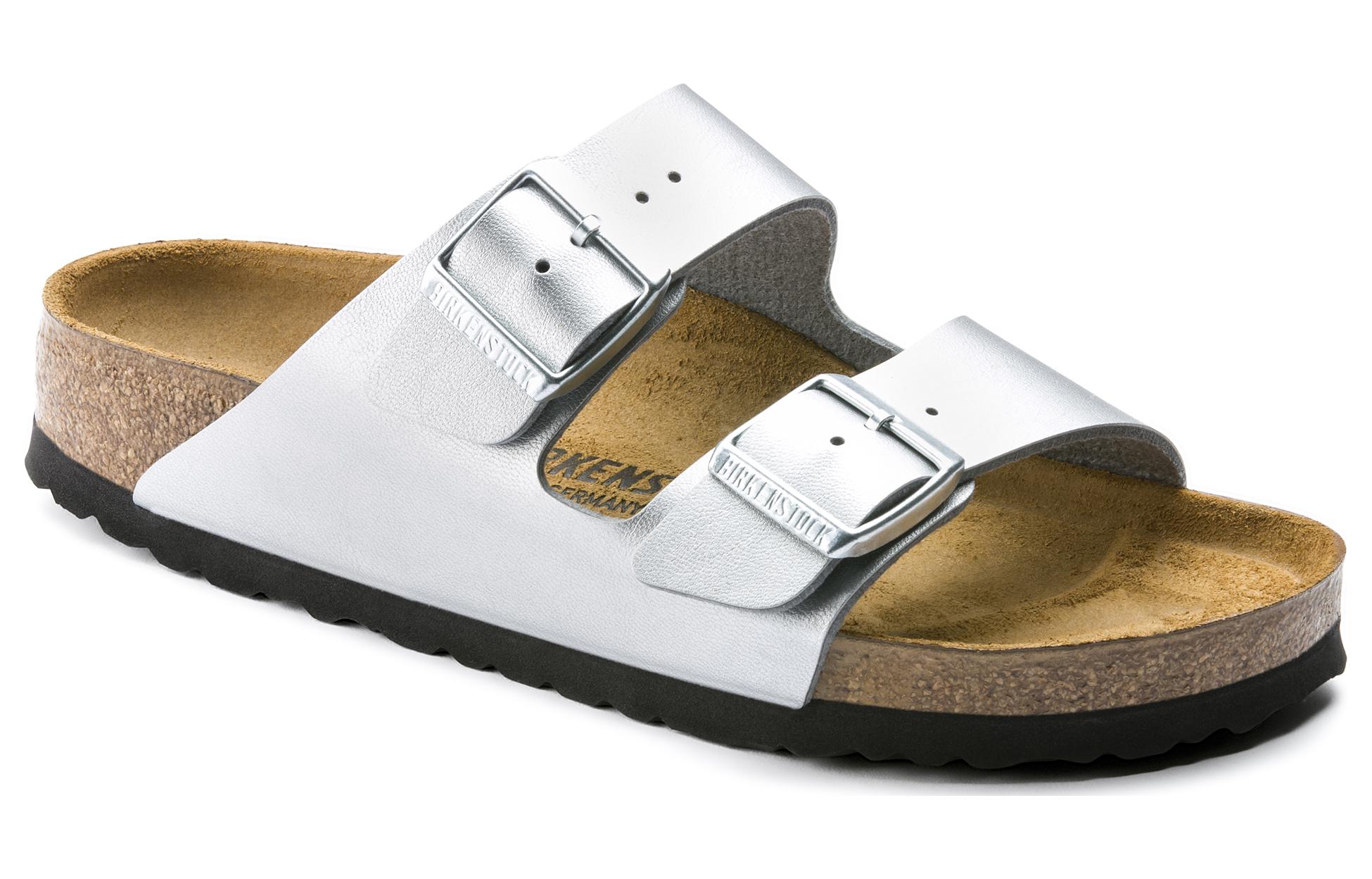 Lookbook (W) Birkenstock 亚利桑那款 Birko-Flor '银色' 1012282