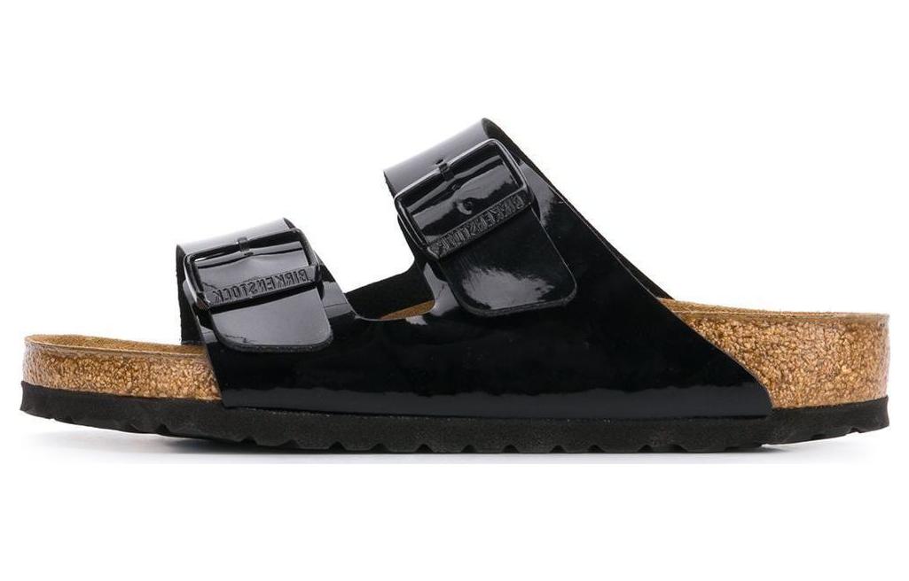 (Women) Birkenstock Arizona Birko-Flor Patent Black 1005291