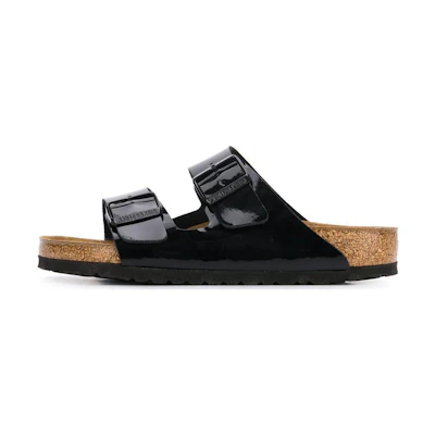 (W) Birkenstock Arizona Birko-Flor Patent Black