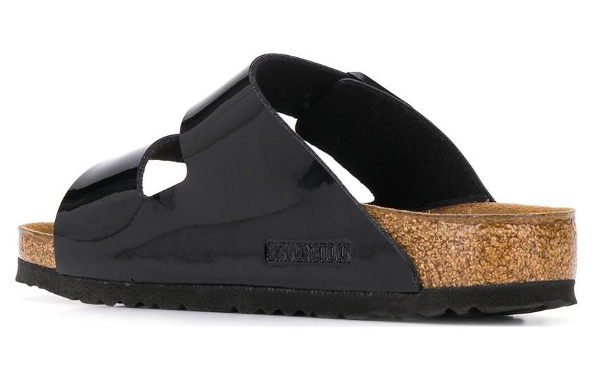 Lookbook (W) Birkenstock Arizona Birko-Flor Hitam Mengkilap 1005291